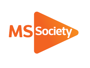 Image of MS Society logo in orange and white