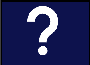 A white question mark against a neon orange background