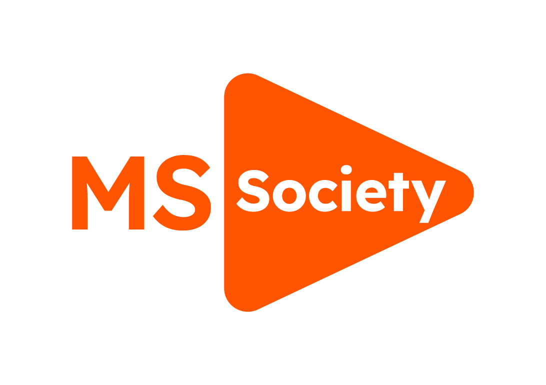 Image of MS Society logo in orange and white