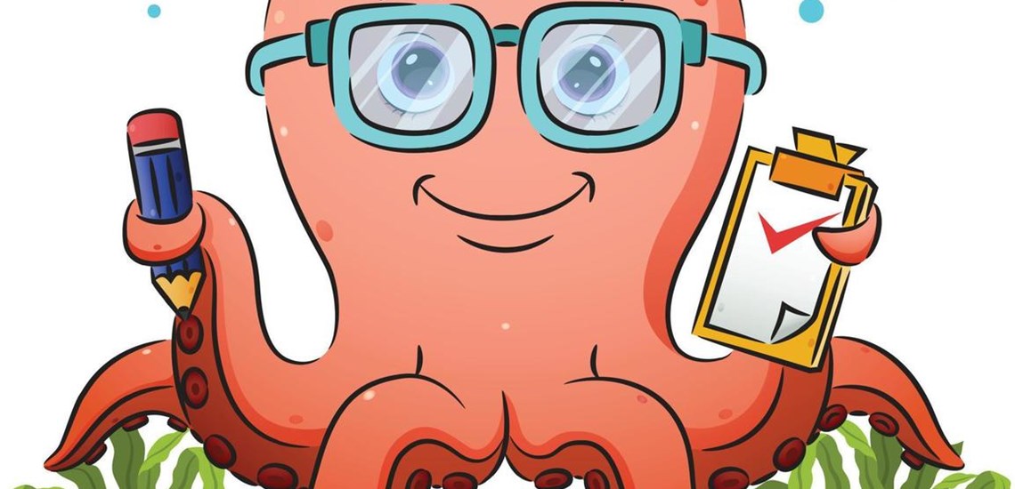 Image of cartoon orange octopus